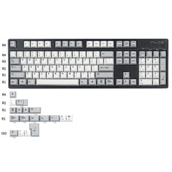 Grey & White Dye-Sublimated Cherry Profile ISO Keycap Set (121 Keys)