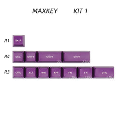 MAXKEY ABS Doubleshot SA Purple Keycap Set