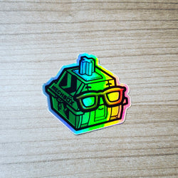 Mechbox Sticker - Holographic Green Switch (2 inch)