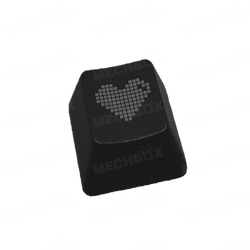 Black Pixel Heart Keycap - Mechbox