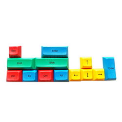DSA RGBY ANSI Modifier Keycap Set (13 Piece) - Small Keycap 