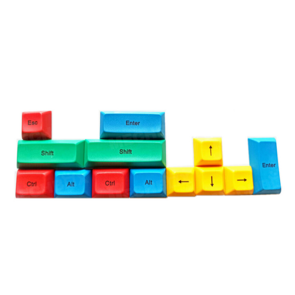 DSA RGBY ANSI Modifier Keycap Set (13 Piece) - Mechbox Ltd