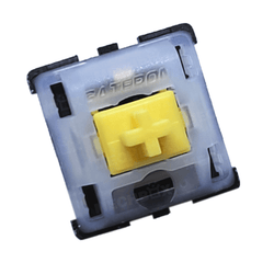 Gateron KS3 Yellow Switch Sample (Milk Top Black Bottom) - 